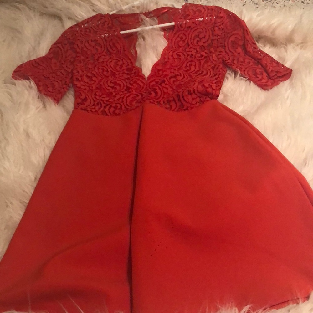 Zara skater dress with keyhole back